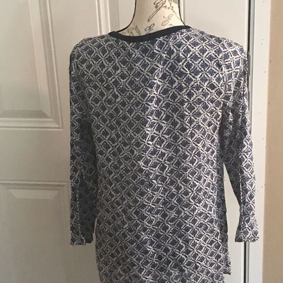 Lucky Brand Boho Blue Print Top Women XS - Picture 8 of 10